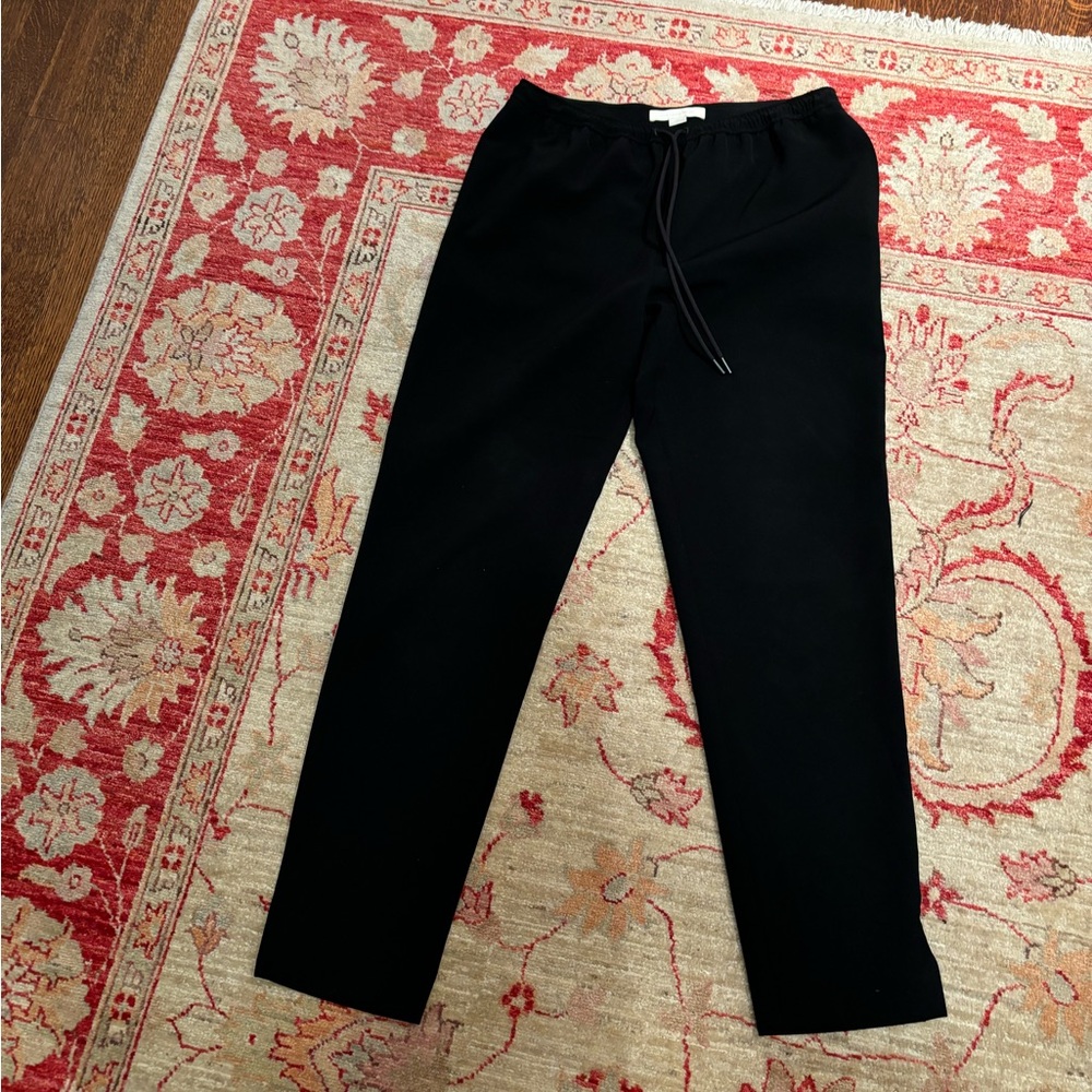 Alexander Wang Pull Cord Slit Bottom Black Pants